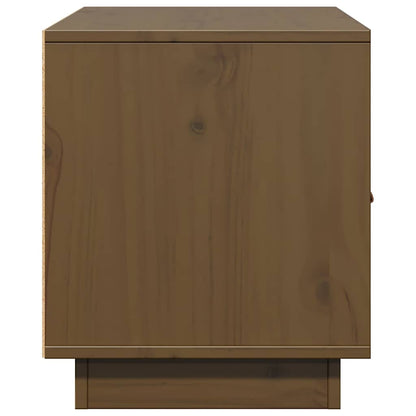 Mobile Porta TV Ambrato 80x34x40 cm in Legno Massello di Pino
