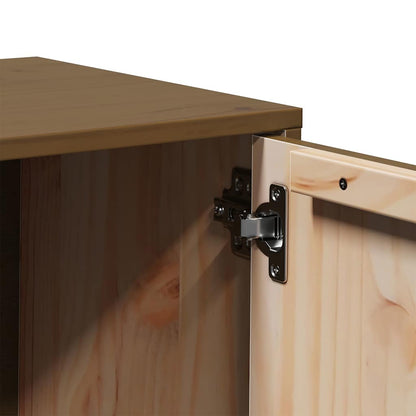 Mobile Porta TV Ambrato 80x34x40 cm in Legno Massello di Pino