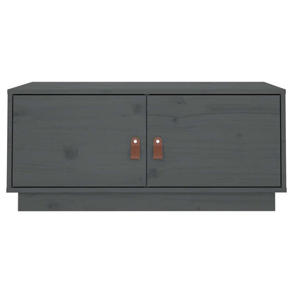 Tavolino da Salotto Grigio 80x50x35cm in Legno Massello di Pino | homemem39