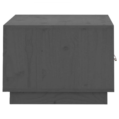 Tavolino da Salotto Grigio 80x50x35cm in Legno Massello di Pino | homemem39