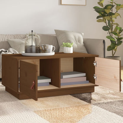 Tavolino da Salotto ambra 80x50x35 cm in Legno Massello di Pino | homemem39