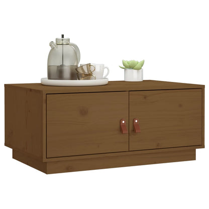 Tavolino da Salotto ambra 80x50x35 cm in Legno Massello di Pino | homemem39