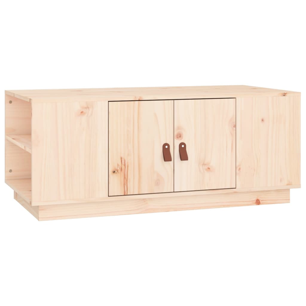 Tavolino da Salotto 100x50x41 cm in Legno Massello di Pino | homemem39