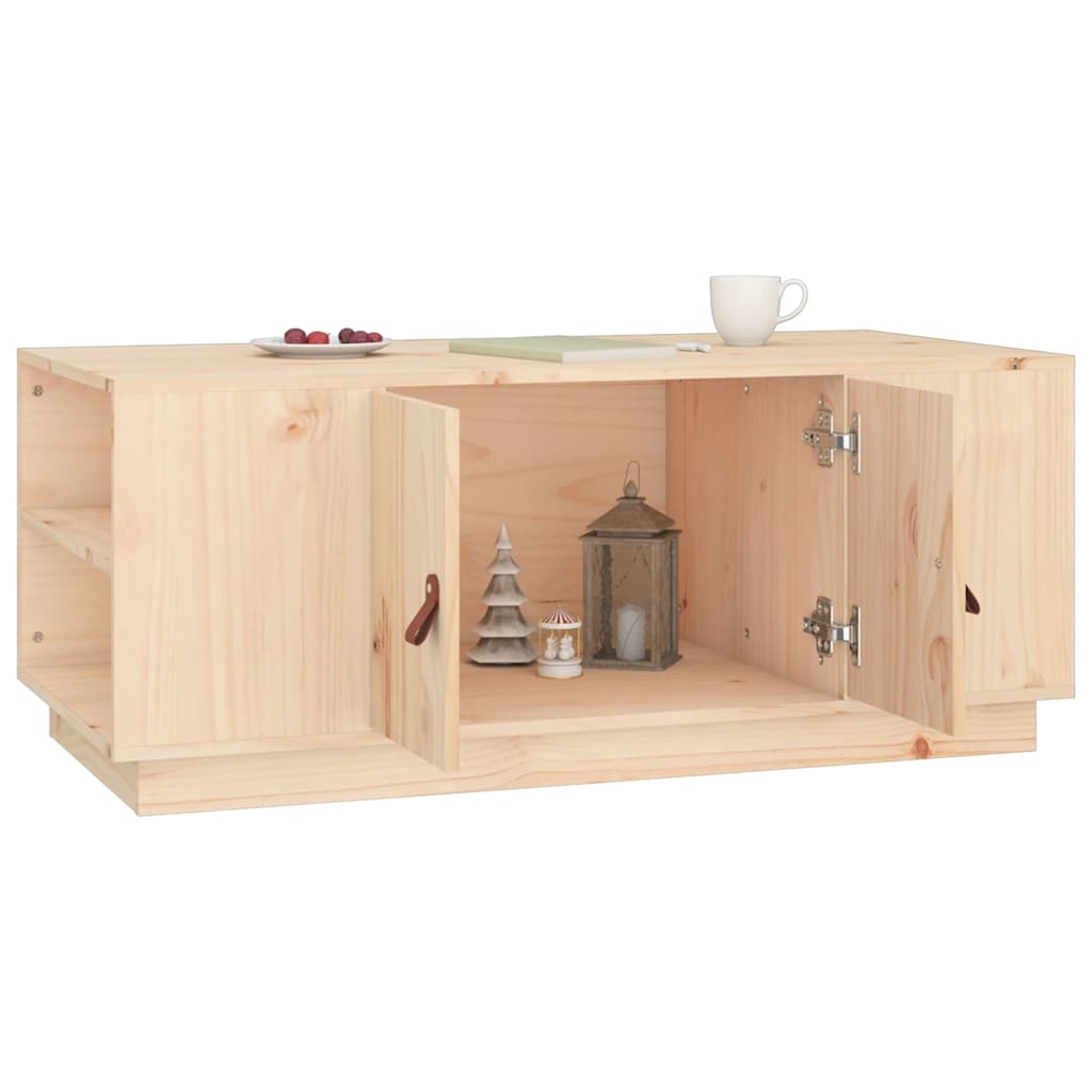 Tavolino da Salotto 100x50x41 cm in Legno Massello di Pino