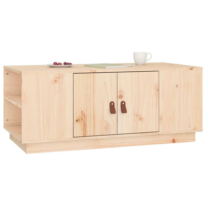 Tavolino da Salotto 100x50x41 cm in Legno Massello di Pino | homemem39