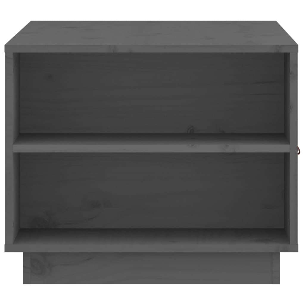 Tavolino da Salotto Grigio 100x50x41 cm Legno Massello di Pino | homemem39