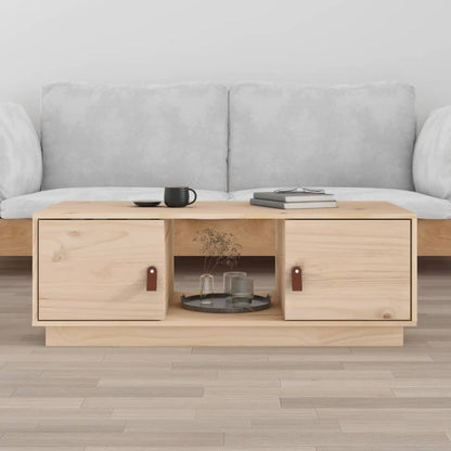 Tavolino da Salotto 100x50x35 cm in Legno Massello di Pino | homemem39
