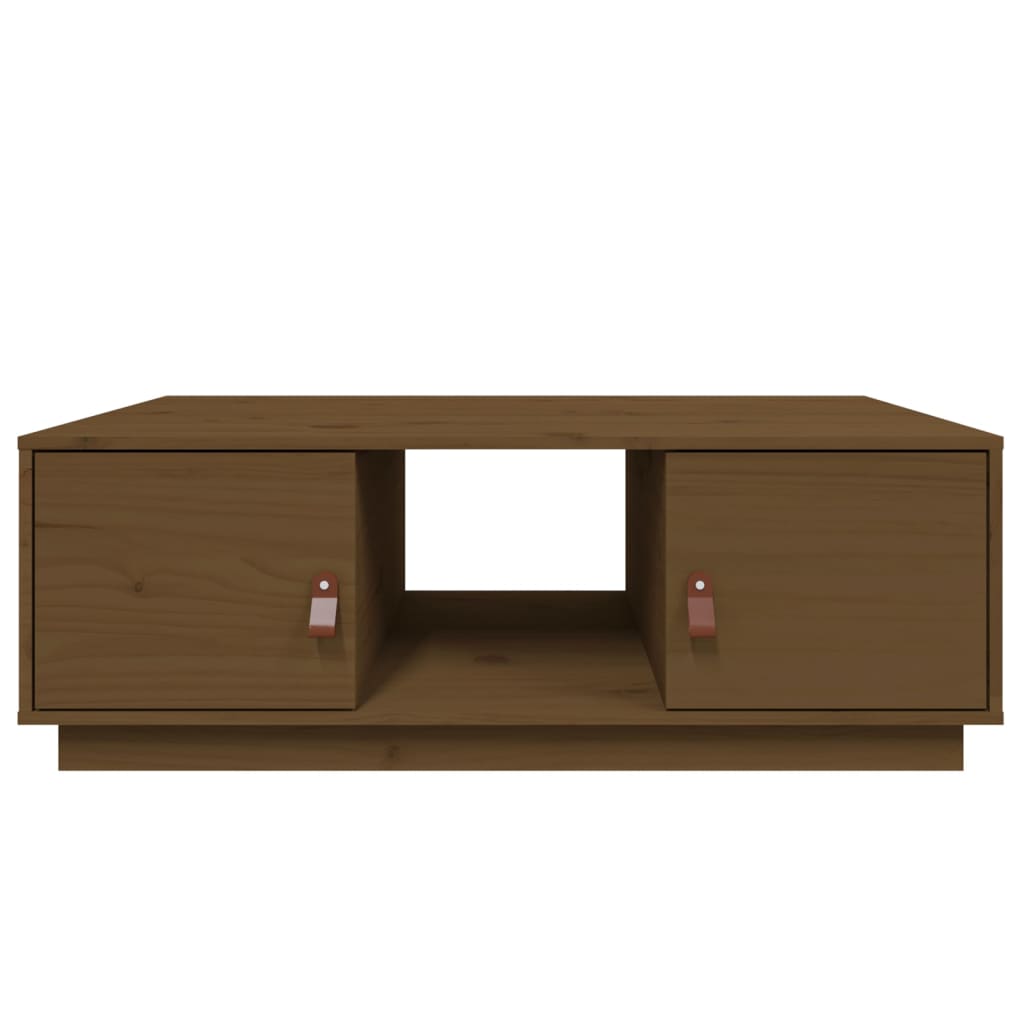 Tavolino da Salotto ambra 100x50x35 cm Legno Massello di Pino | homemem39