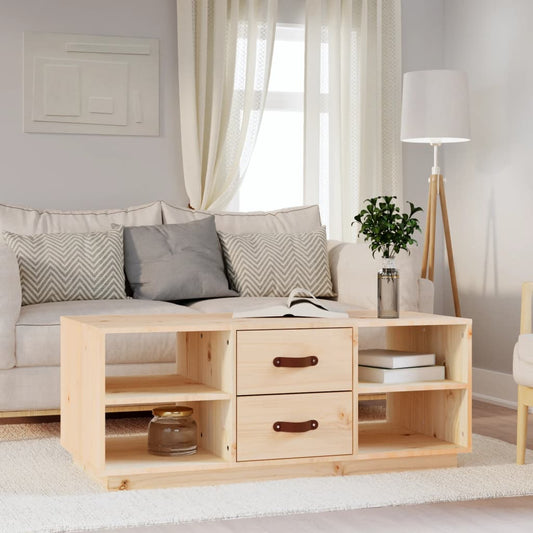 Tavolino da Salotto 100x50x41 cm Legno Massello di Pino | homemem39