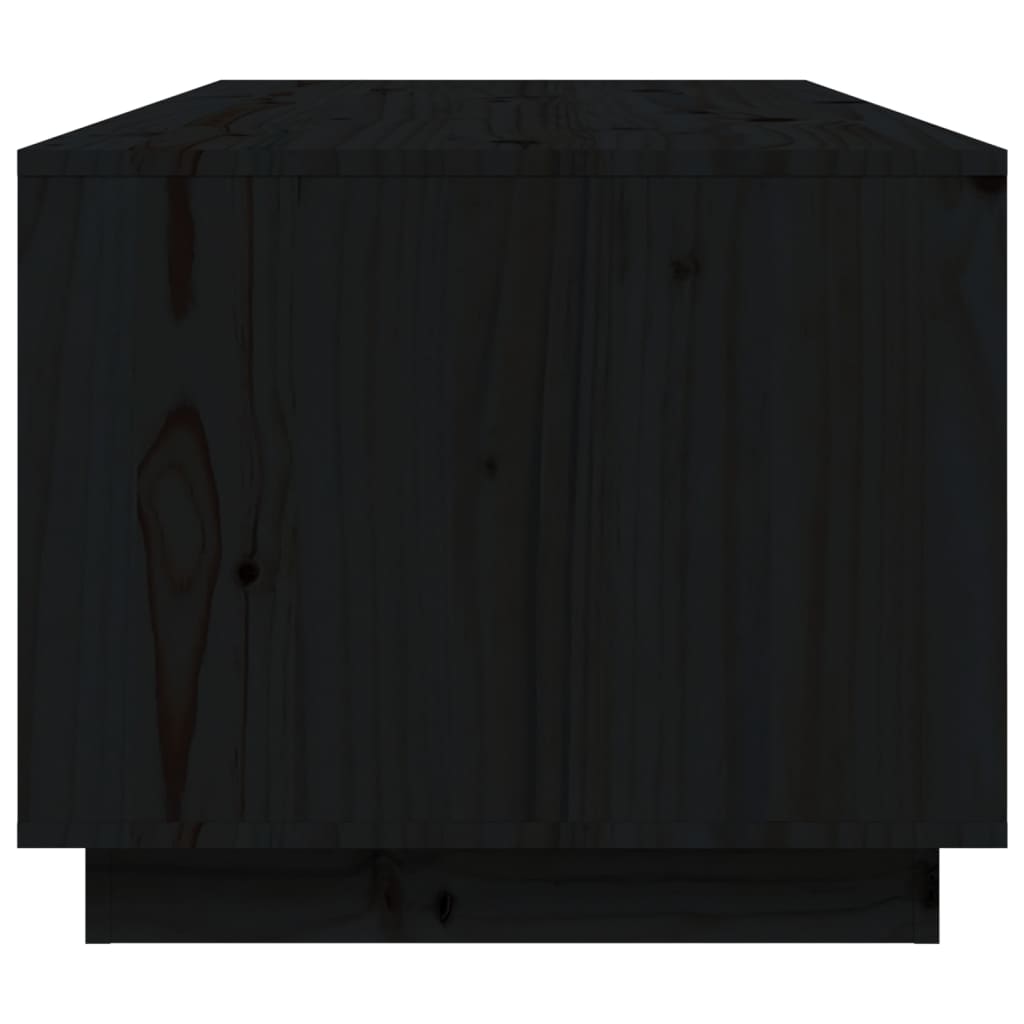 Tavolino da Salotto Nero 100x50x41 cm in Legno Massello di Pino | homemem39