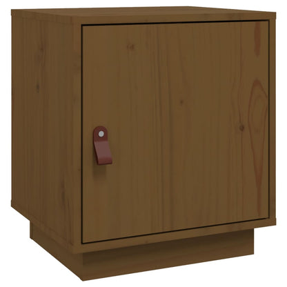 Comodino Marrone Ambrato 40x34x45 cm in Legno Massello di Pino - homemem39