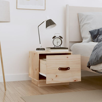 Comodini 2 pz 40x34x35 cm in Legno Massello di Pino - homemem39