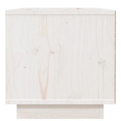 Comodino Bianco 40x34x35 cm in Legno Massello di Pino - homemem39
