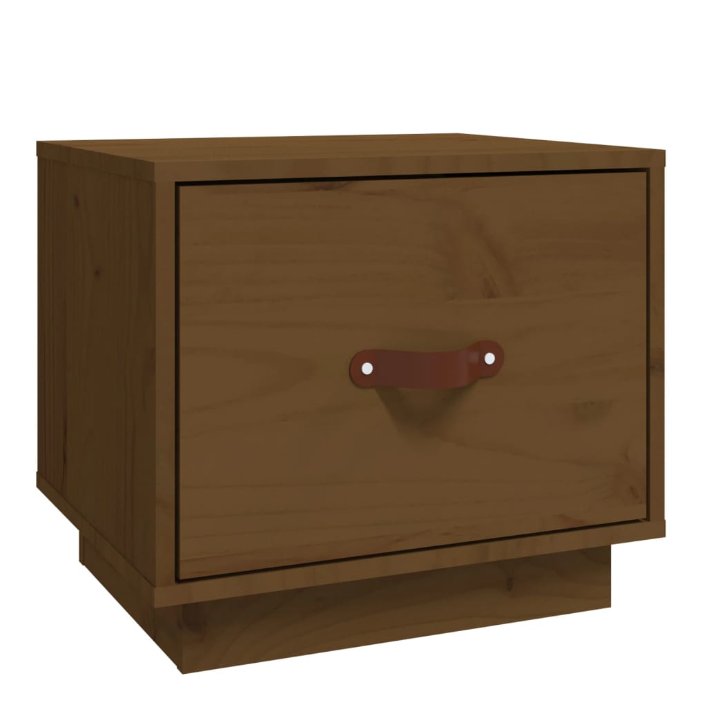 Comodino ambra 40x34x35 cm in Legno Massello di Pino - homemem39