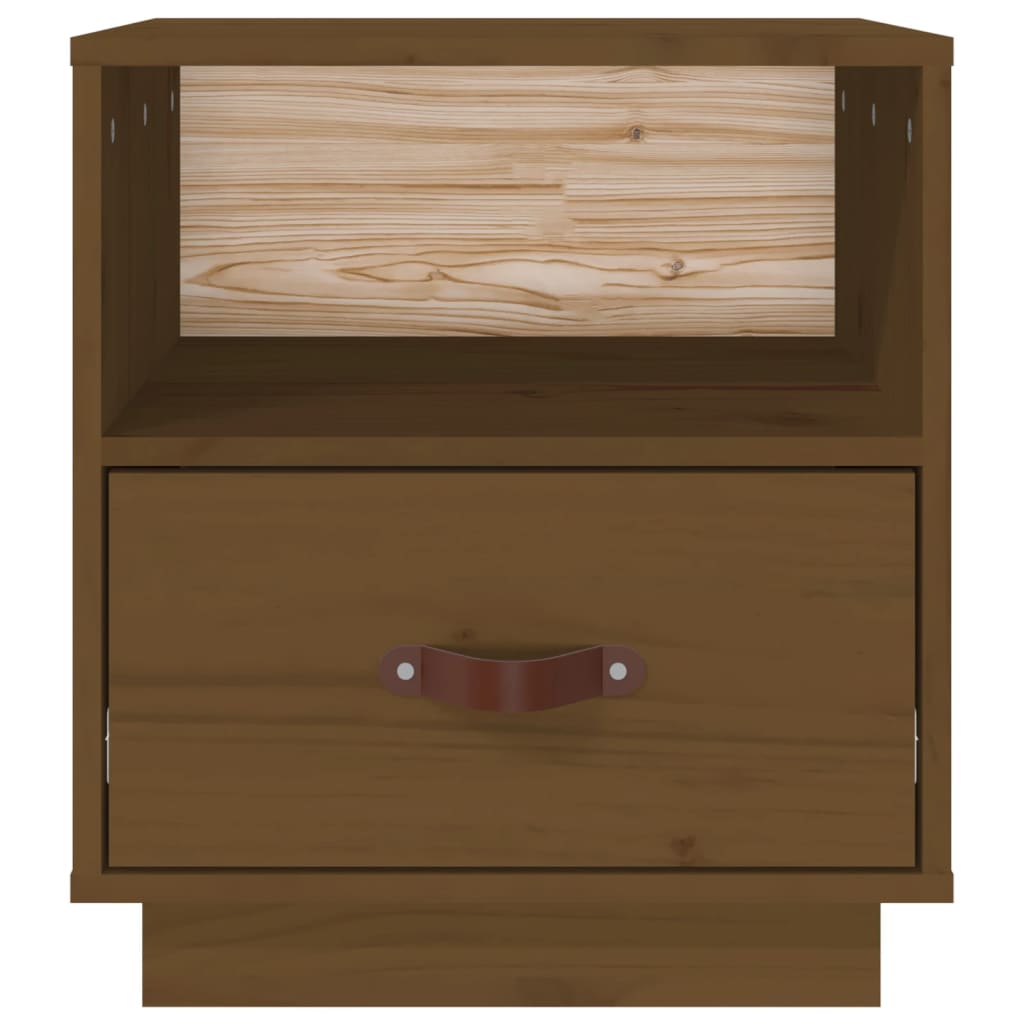 Comodini 2 pz ambra 40x34x45 cm in Legno Massello di Pino - homemem39