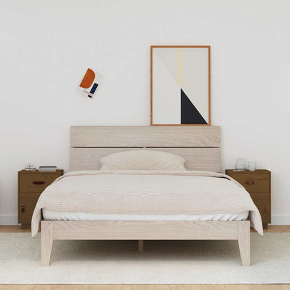 Comodini ambra 2 pz 40x34x55 cm in Legno Massello di Pino - homemem39