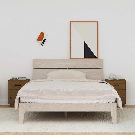 Comodini ambra 2 pz 40x34x55 cm in Legno Massello di Pino - homemem39