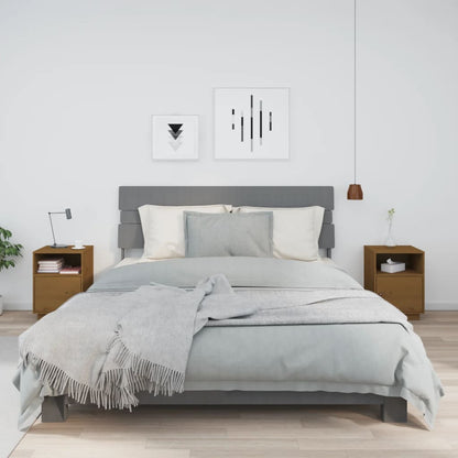 Comodini Ambrati 2 pz 40x34x55 cm in Legno Massello di Pino - homemem39