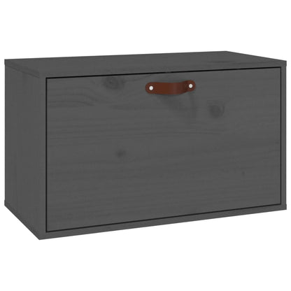 Pensile Grigio 60x30x35 cm in Legno Massello di Pino | homemem39