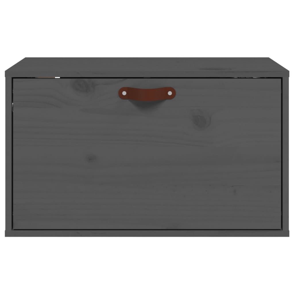 Pensile Grigio 60x30x35 cm in Legno Massello di Pino | homemem39
