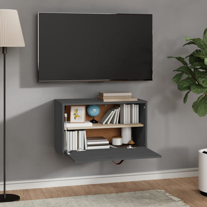 Pensile Grigio 60x30x35 cm in Legno Massello di Pino | homemem39
