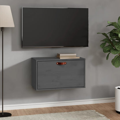 Pensile Grigio 60x30x35 cm in Legno Massello di Pino | homemem39