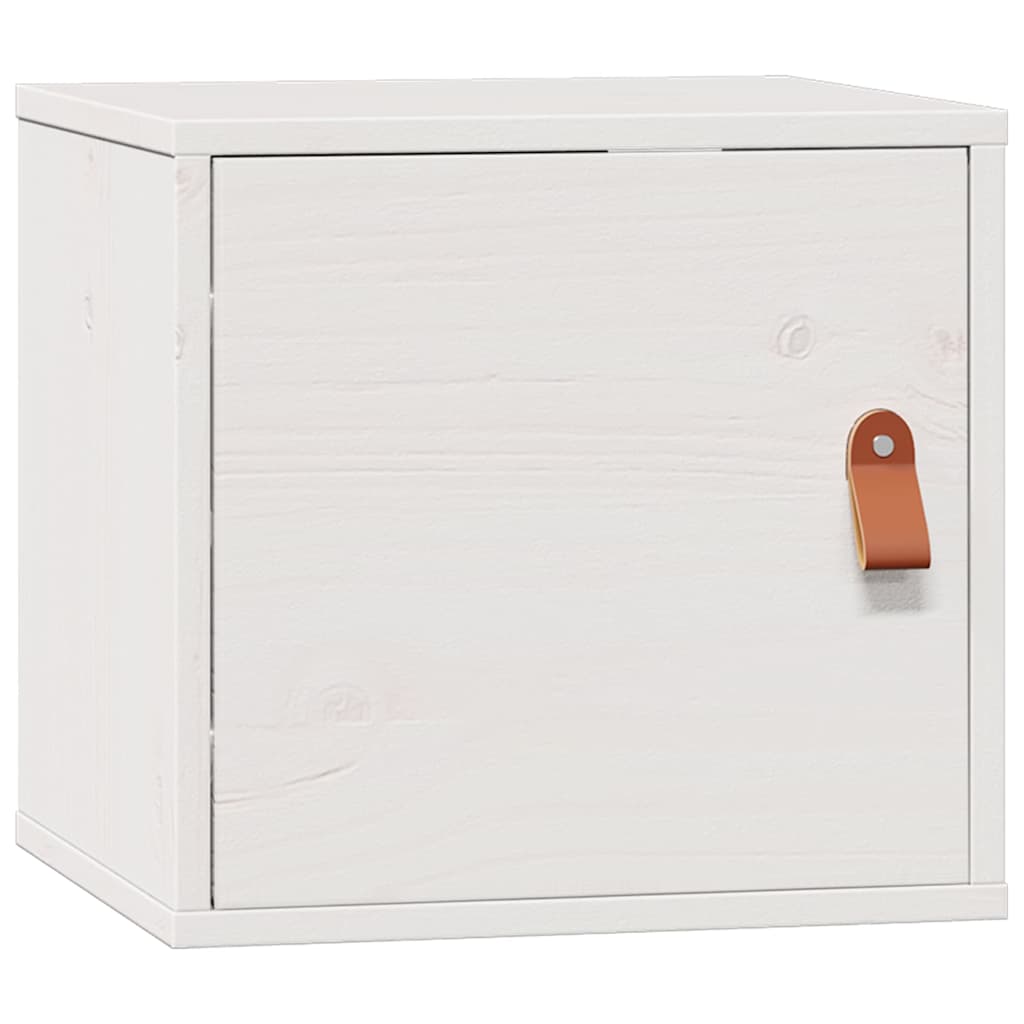 Pensile Bianco 31,5x30x30 cm in Legno Massello di Pino