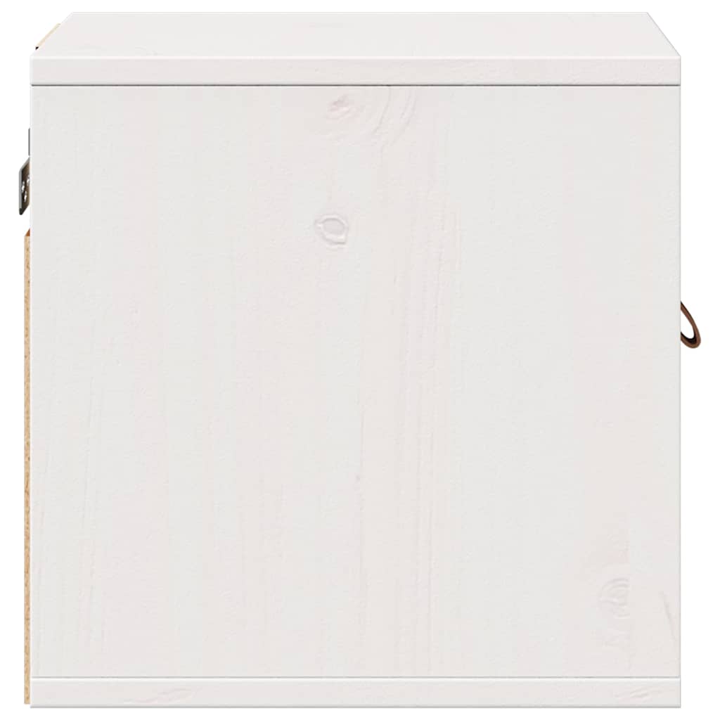 Pensile Bianco 31,5x30x30 cm in Legno Massello di Pino