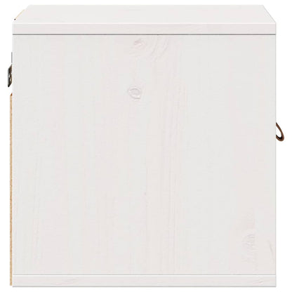 Pensile Bianco 31,5x30x30 cm in Legno Massello di Pino