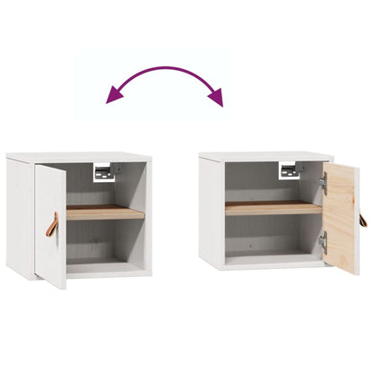 Pensile Bianco 31,5x30x30 cm in Legno Massello di Pino