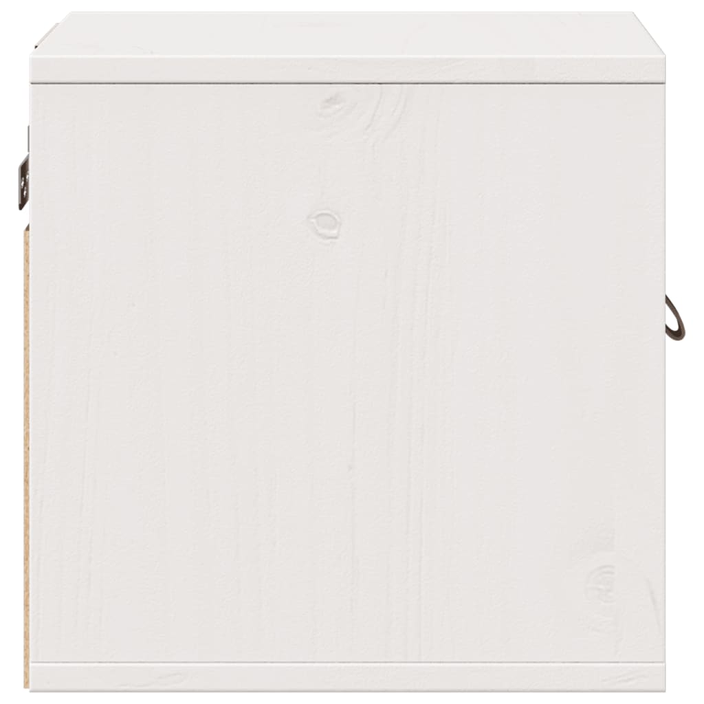 Pensili 2pz Bianchi 31,5x30x30 cm in Legno Massello di Pino | homemem39