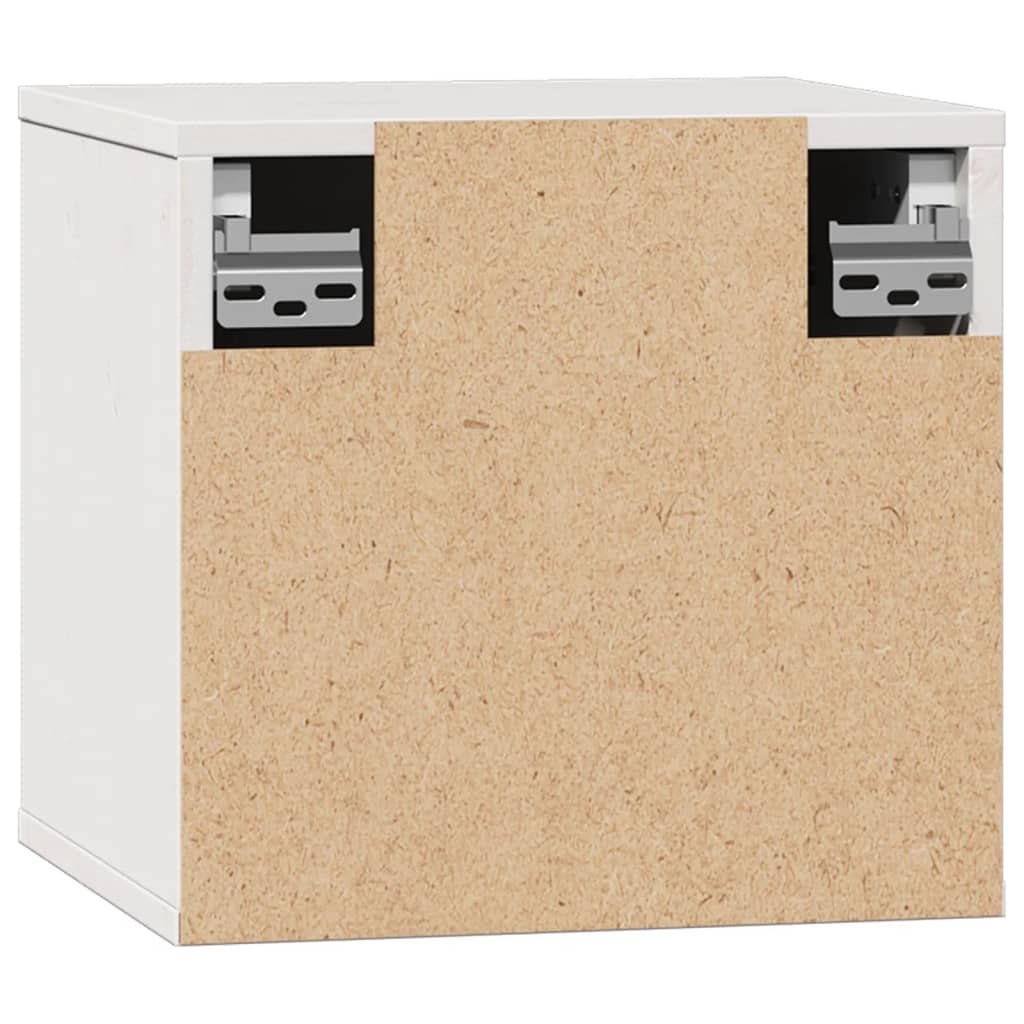 Pensili 2pz Bianchi 31,5x30x30 cm in Legno Massello di Pino | homemem39