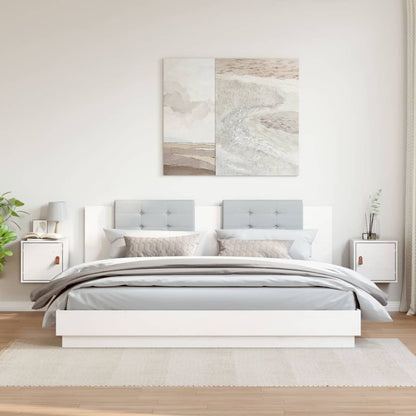 Pensili 2pz Bianchi 31,5x30x30 cm in Legno Massello di Pino | homemem39