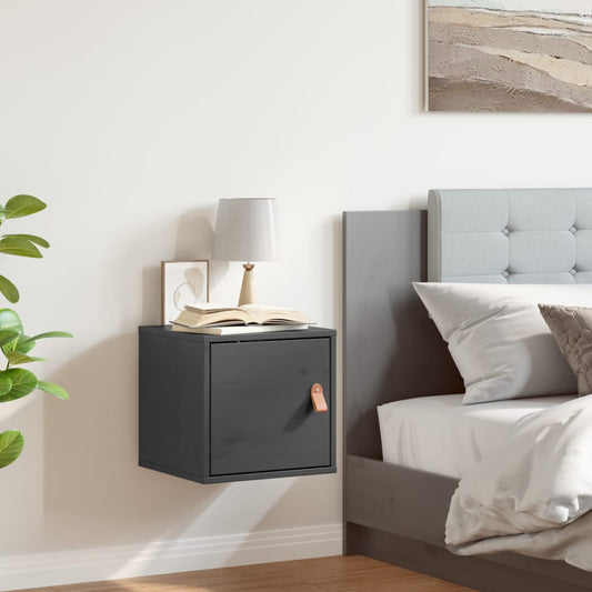 Pensile Grigio 31,5x30x30 cm in Legno Massello di Pino | homemem39