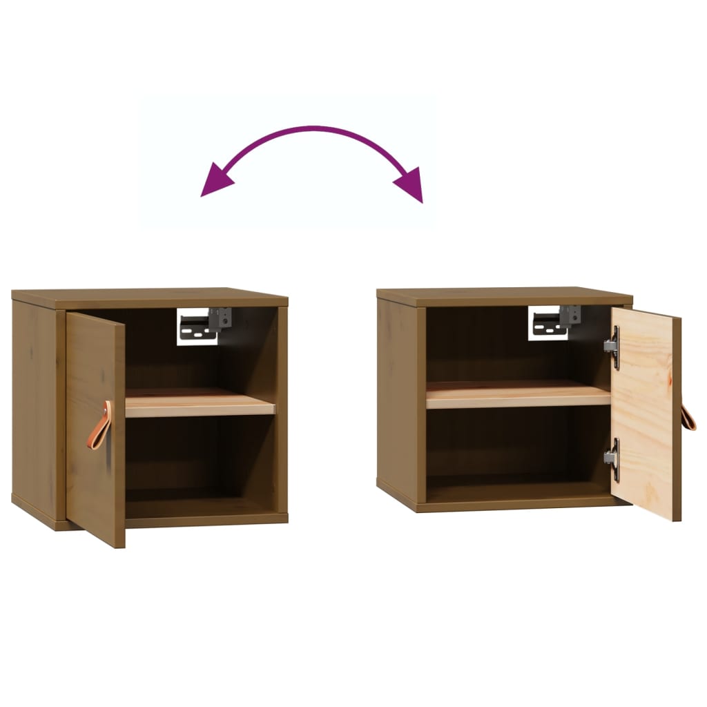 Pensile Marrone ambra 31,5x30x30 cm in Legno Massello di Pino | homemem39