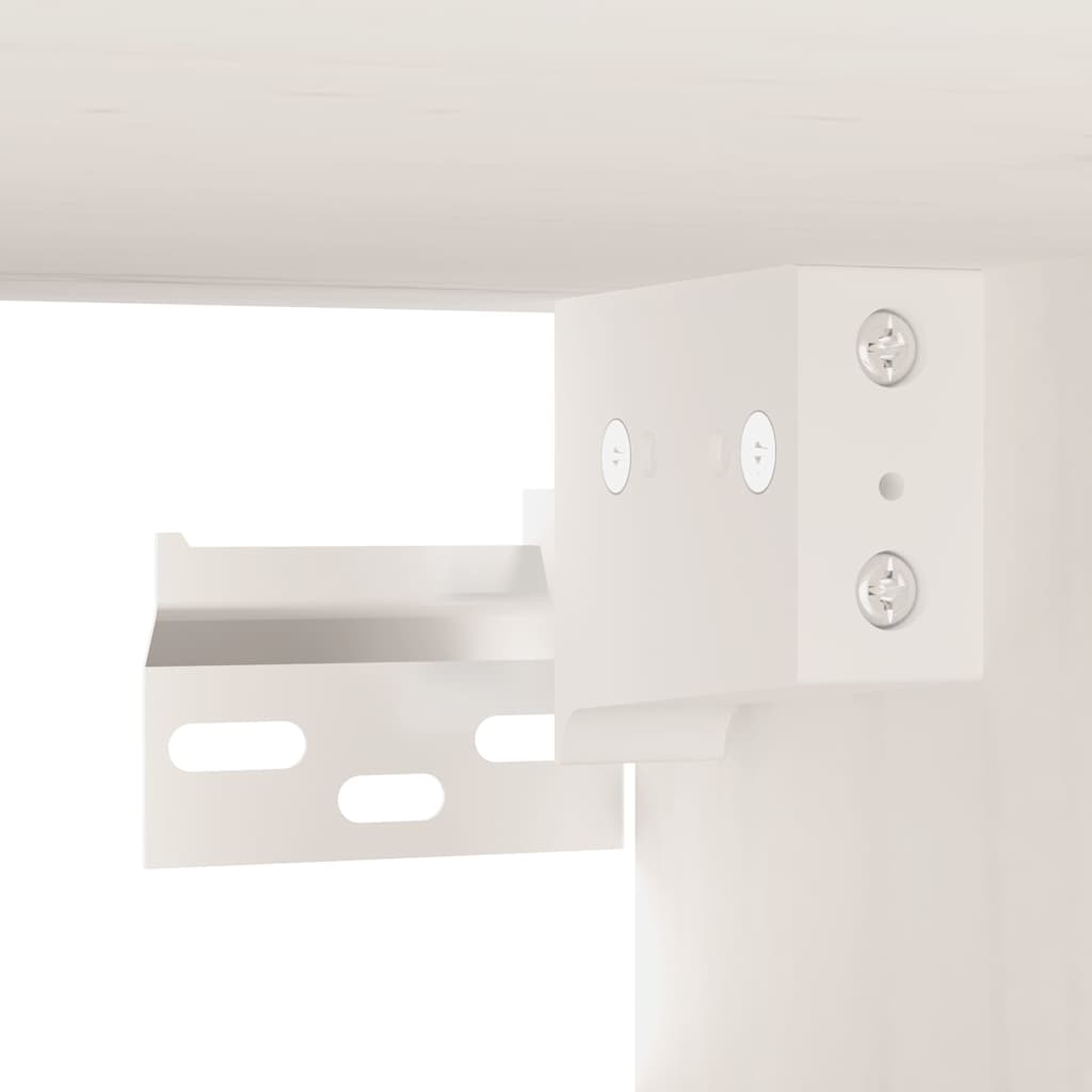 Pensili 2 pz Bianchi 60x30x30 cm in Legno Massello di Pino