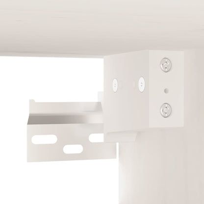 Pensili 2 pz Bianchi 60x30x30 cm in Legno Massello di Pino