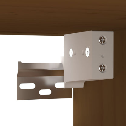 Pensili 2 pz Marrone ambra 60x30x30cm in Legno Massello di Pino