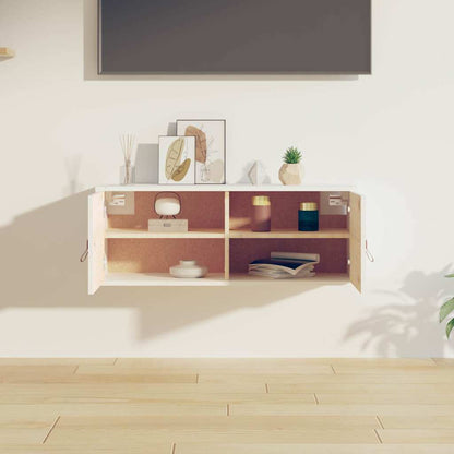 Pensile Bianco 80x30x30 cm in Legno Massello di Pino | homemem39