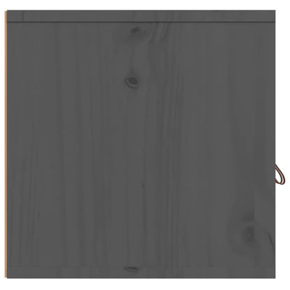 Pensili 2 pz Grigi 80x30x30 cm in Legno Massello di Pino | homemem39