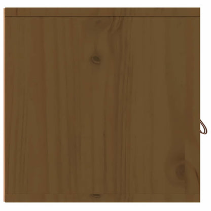 Pensili 2 pz Marrone ambra 80x30x30cm in Legno Massello di Pino