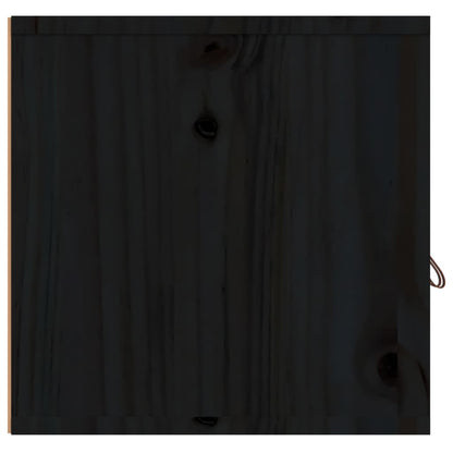Pensile Nero 80x30x30 cm in Legno Massello di Pino | homemem39