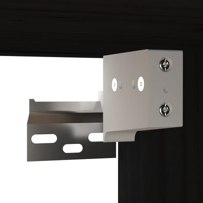Pensile Nero 80x30x30 cm in Legno Massello di Pino | homemem39