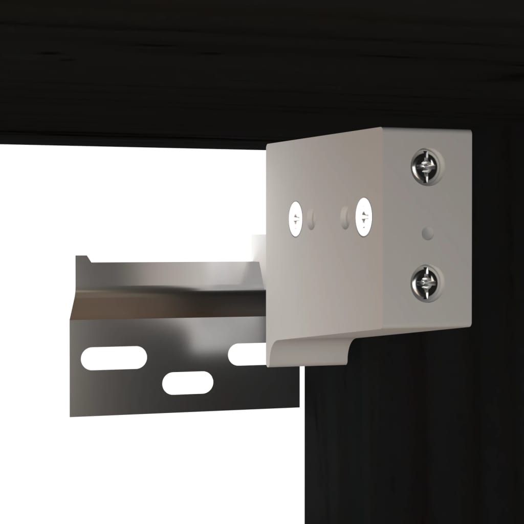Pensili 2 pz Neri 80x30x30 cm in Legno Massello di Pino | homemem39