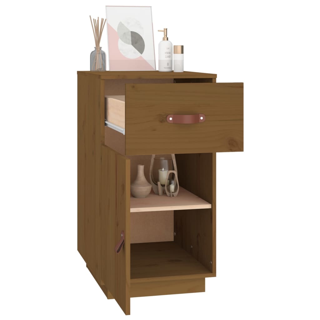 Armadietto da Scrivania Ambra 40x50x75cm in Legno Massello Pino - homemem39