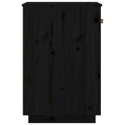 Armadietto da Scrivania Nero 40x50x75 cm Legno Massello Pino - homemem39