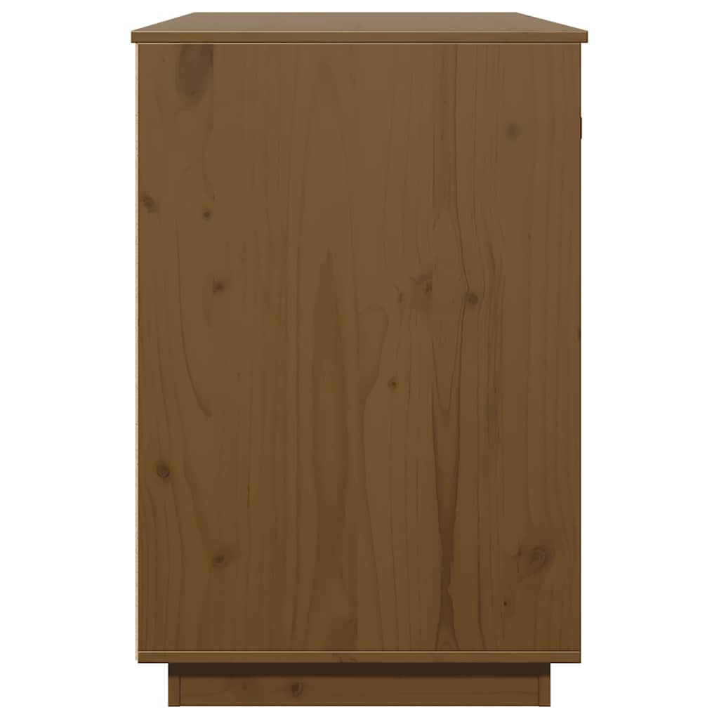 Scrivania Marrone Ambra 95x50x75 cm in Legno Massello di Pino - homemem39