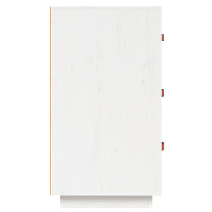 Credenza Bianca 80x40x75 cm in Legno Massello di Pino - homemem39