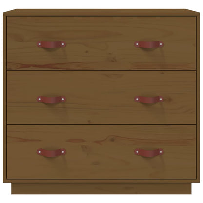 Credenza Marrone Ambra 80x40x75 cm in Legno Massello di Pino - homemem39