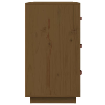 Credenza Marrone Ambra 80x40x75 cm in Legno Massello di Pino - homemem39